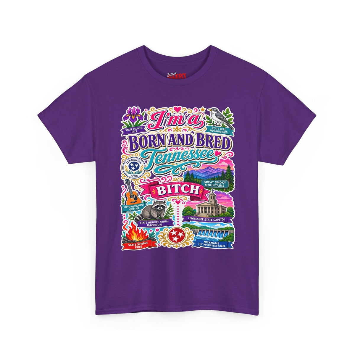 Tennessee Born & Bred Tee — Colorful State Pride Graphic T-Shirt