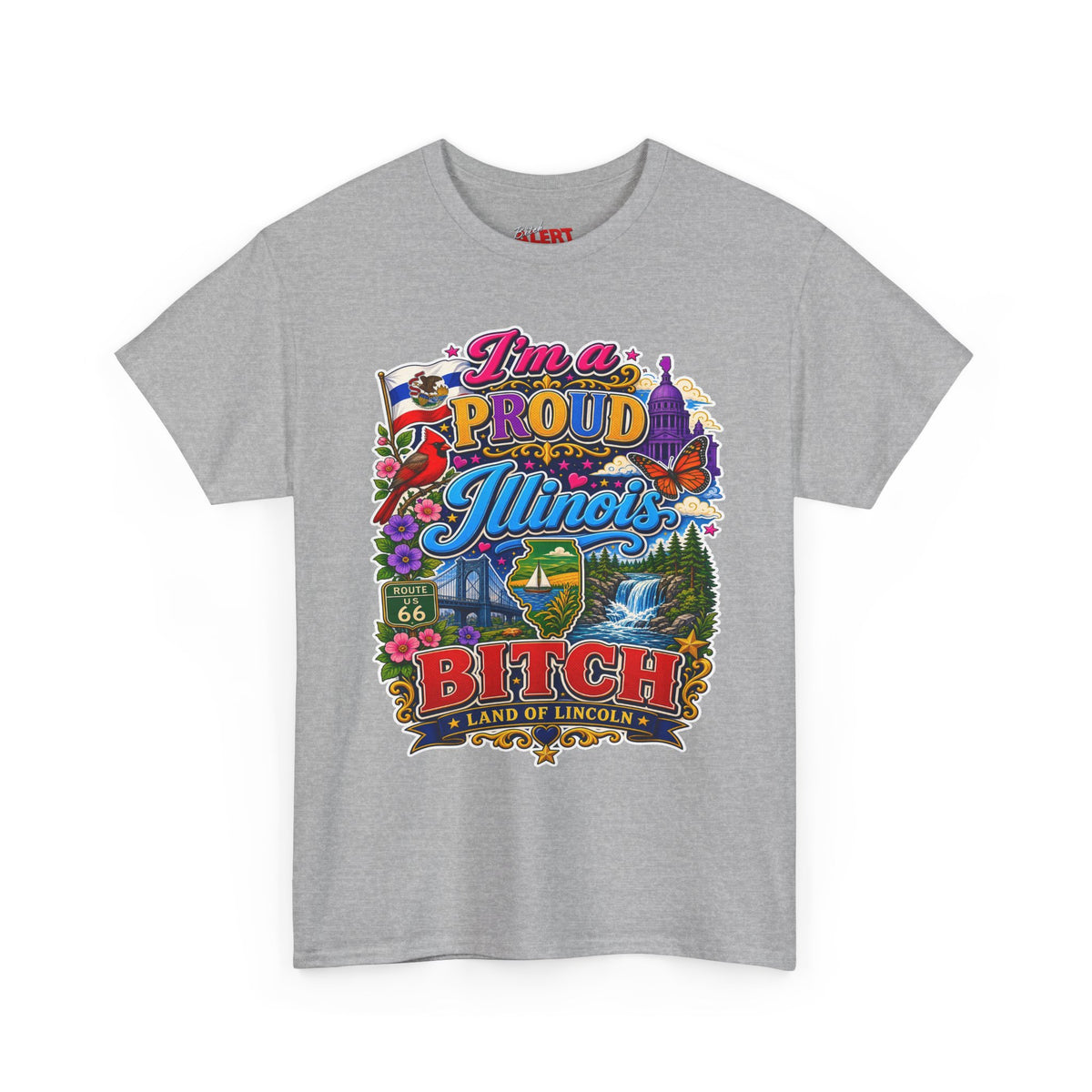 Illinois Proud Bitch T-Shirt – Colorful State Pride Tee