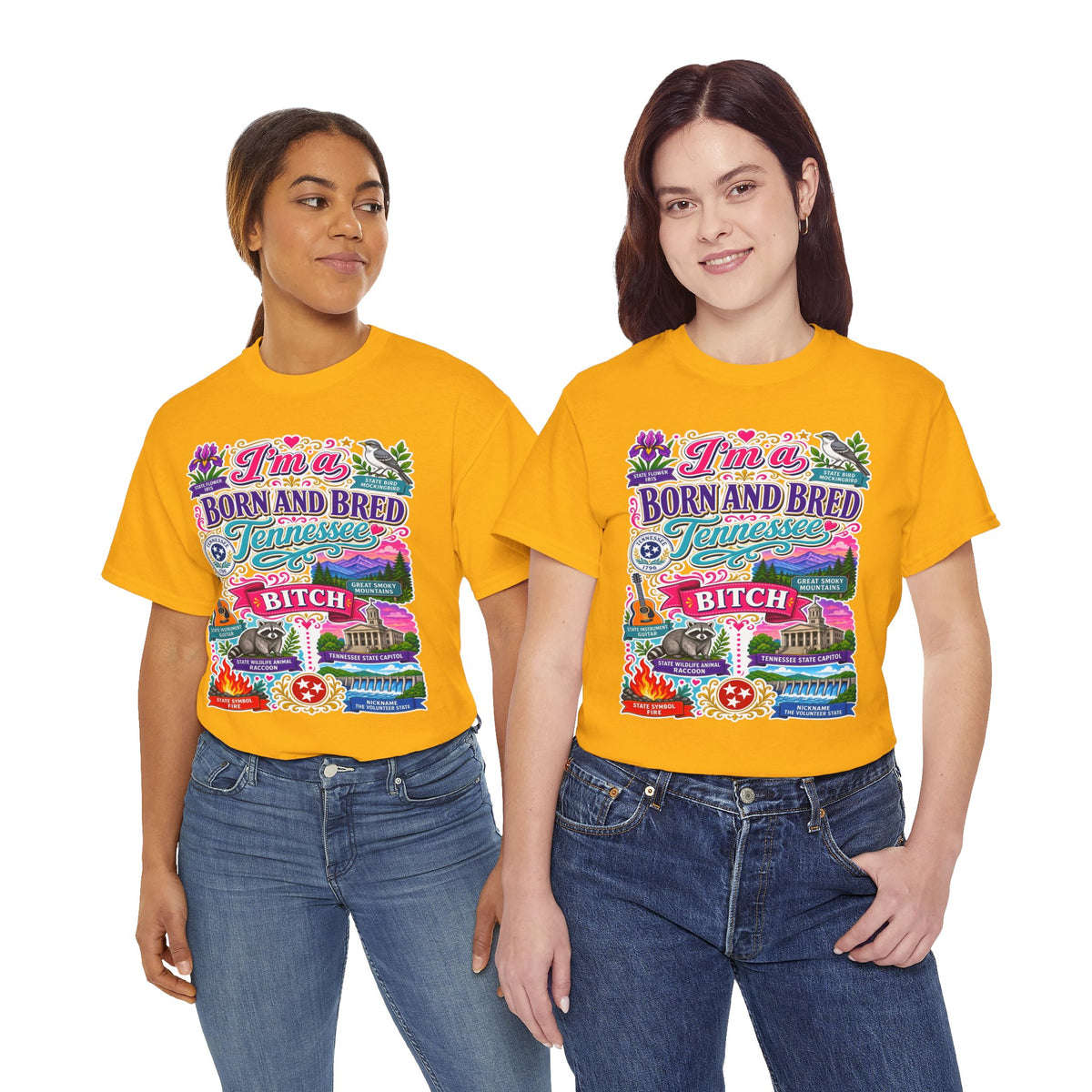 Tennessee Born & Bred Tee — Colorful State Pride Graphic T-Shirt