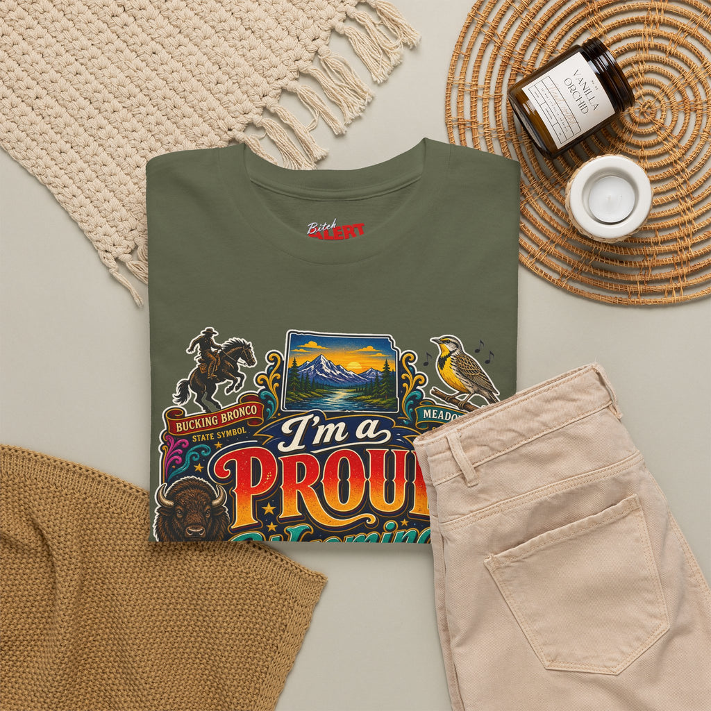 Wyoming Proud Bitch T‑Shirt — Retro State Pride Graphic Tee