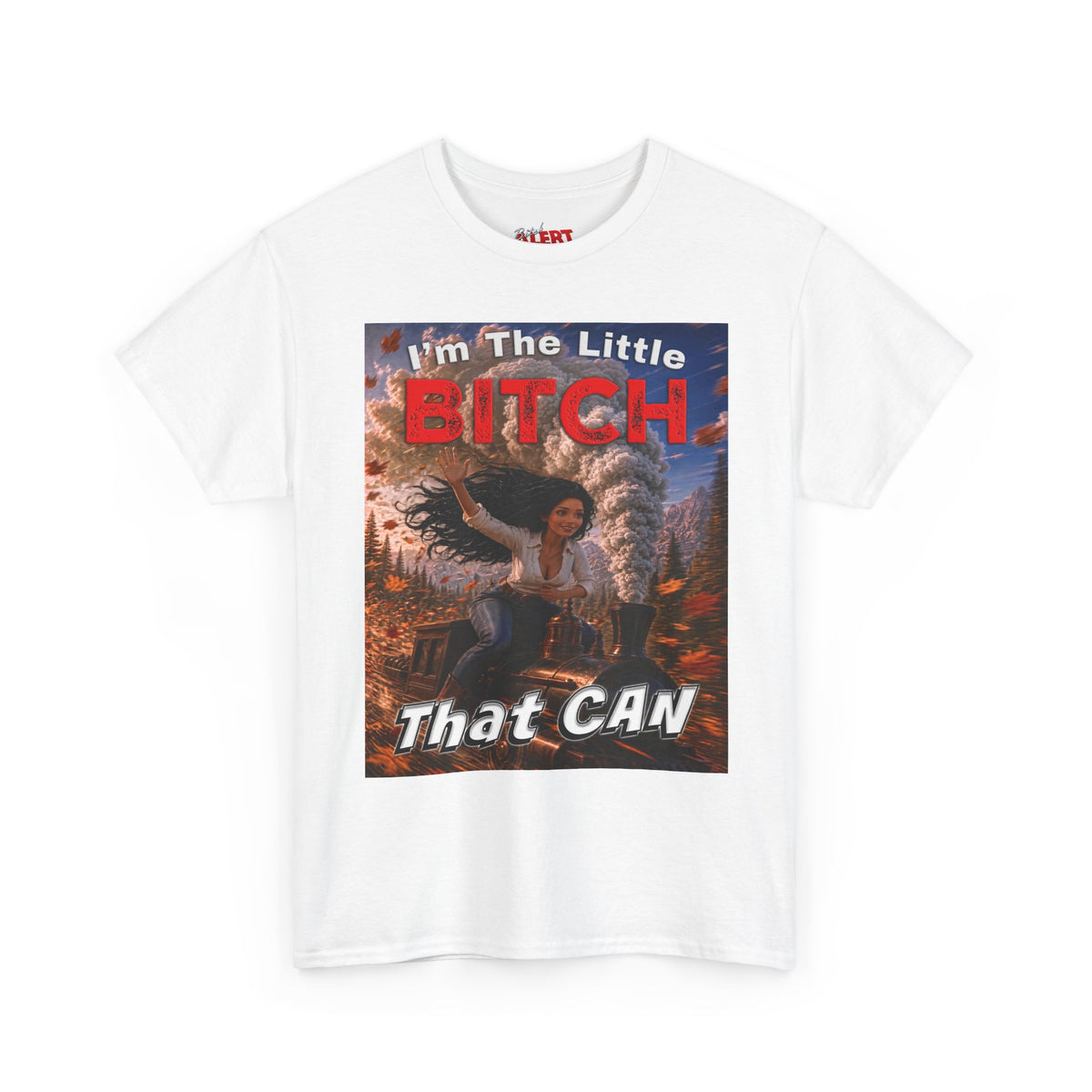 The Little Bitch That Can T‑Shirt - Black Hair