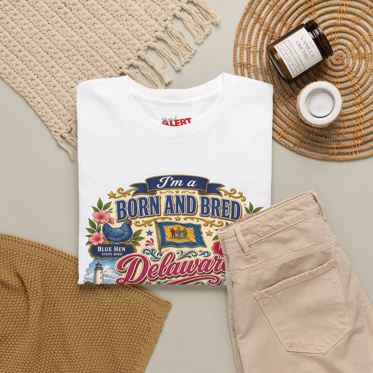 Delaware Born & Bred Tee — "Born and Bred Delaware Bitch" State Pride Shirt