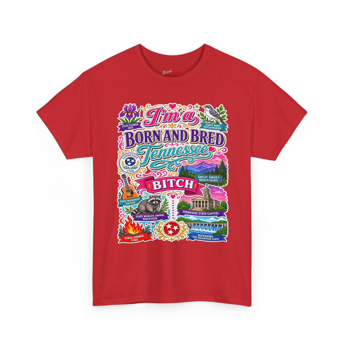 Tennessee Born & Bred Tee — Colorful State Pride Graphic T-Shirt
