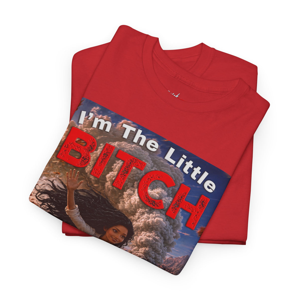 The Little Bitch That Can T‑Shirt - Black Hair