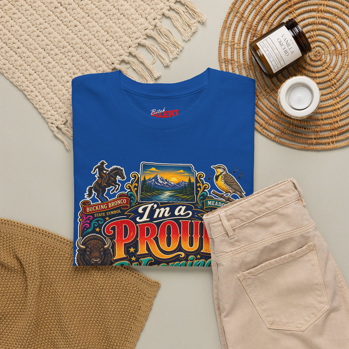 Wyoming Proud Bitch T‑Shirt — Retro State Pride Graphic Tee