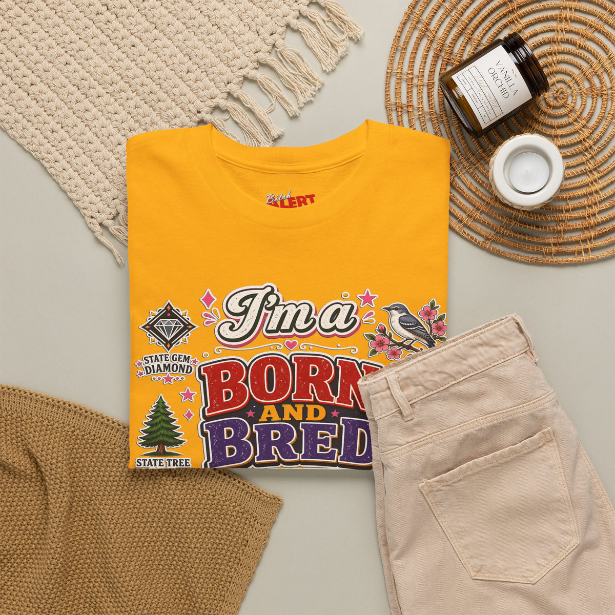 Arkansas Born and Bred Bitch T-Shirt — State Pride Graphic Tee