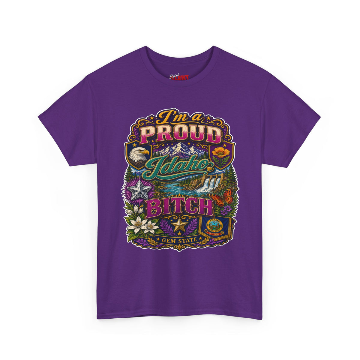 Idaho Proud T-Shirt — "I'm a Proud Idaho Bitch" Vintage State Graphic Tee