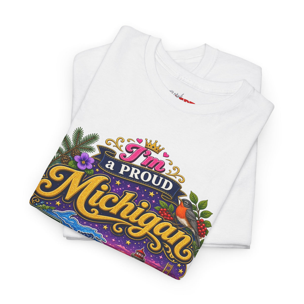 Michigan Proud Bitch T-Shirt — Retro State Scenic Graphic Tee