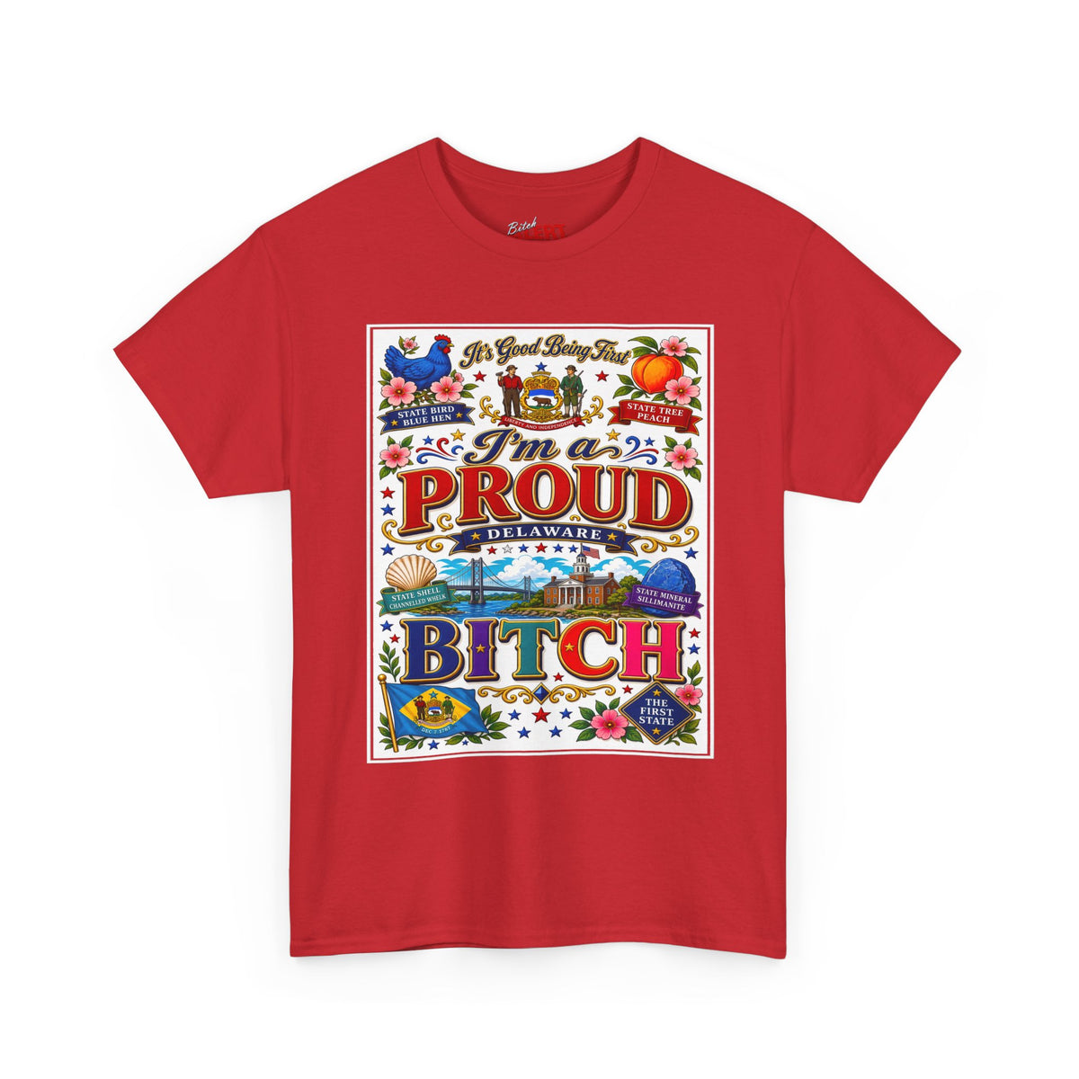 I'm a Proud Delaware Bitch T-Shirt — Bold State Pride Tee
