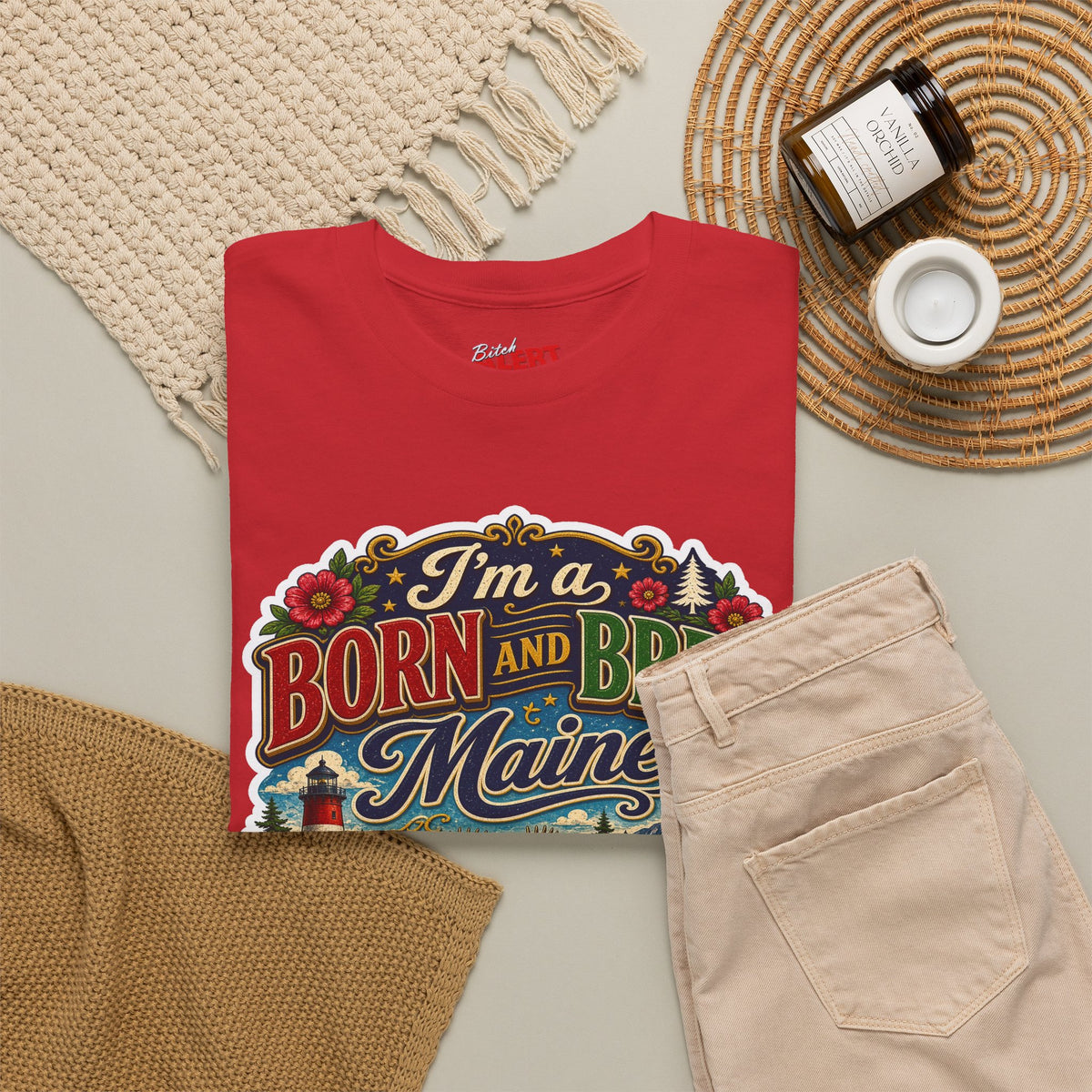 Maine Born and Bred T-Shirt — "I’m a Born and Bred Maine Bitch" Vintage Tee