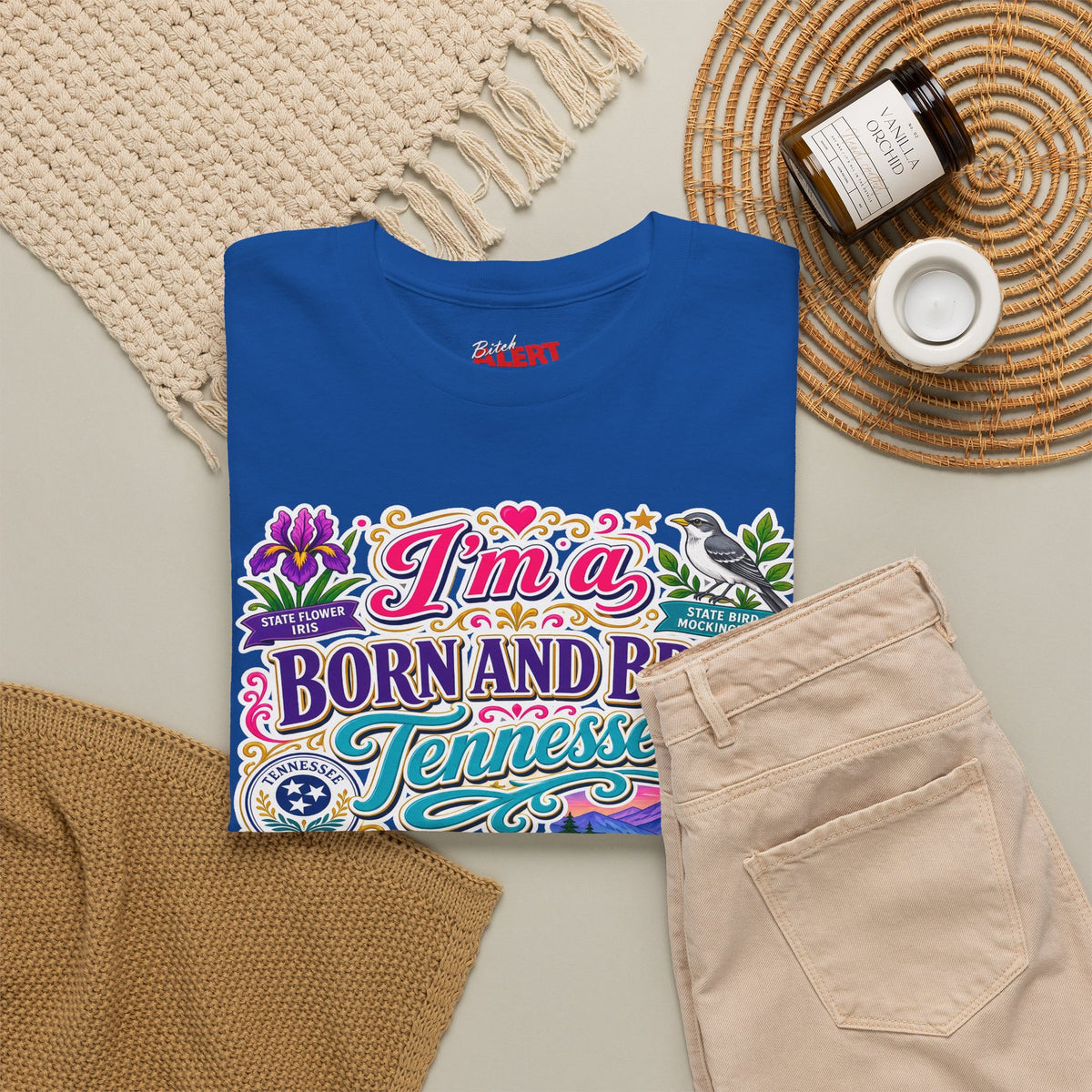 Tennessee Born & Bred Tee — Colorful State Pride Graphic T-Shirt