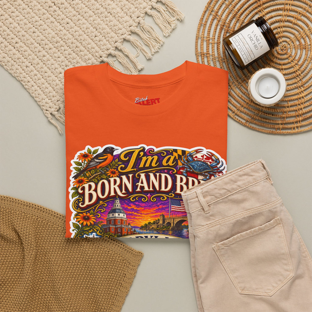 Maryland Born and Bred Tee — "I’m a Born and Bred Maryland Bitch" Graphic T-Shirt