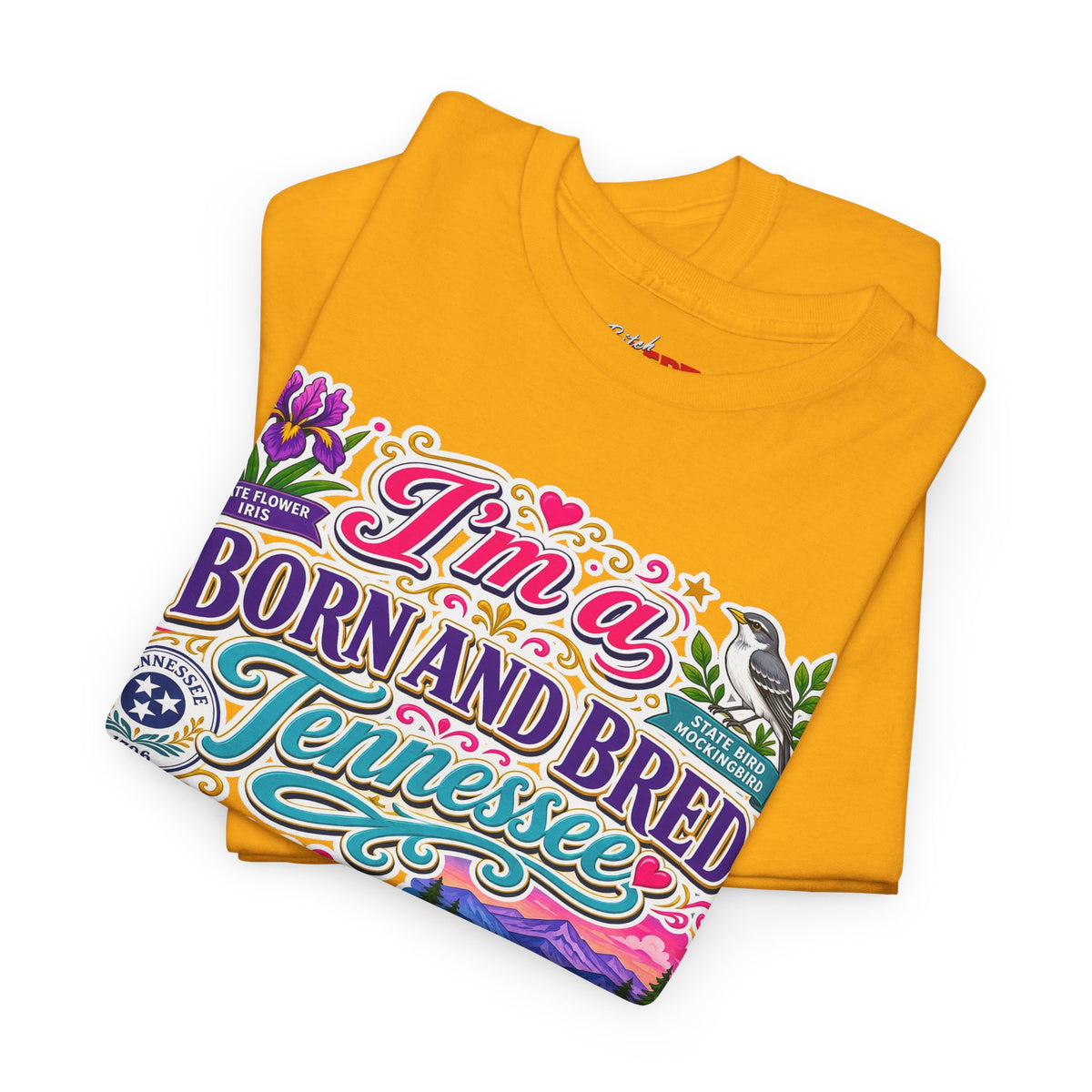 Tennessee Born & Bred Tee — Colorful State Pride Graphic T-Shirt