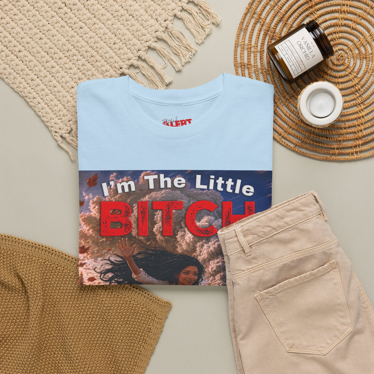 The Little Bitch That Can T‑Shirt - Black Hair
