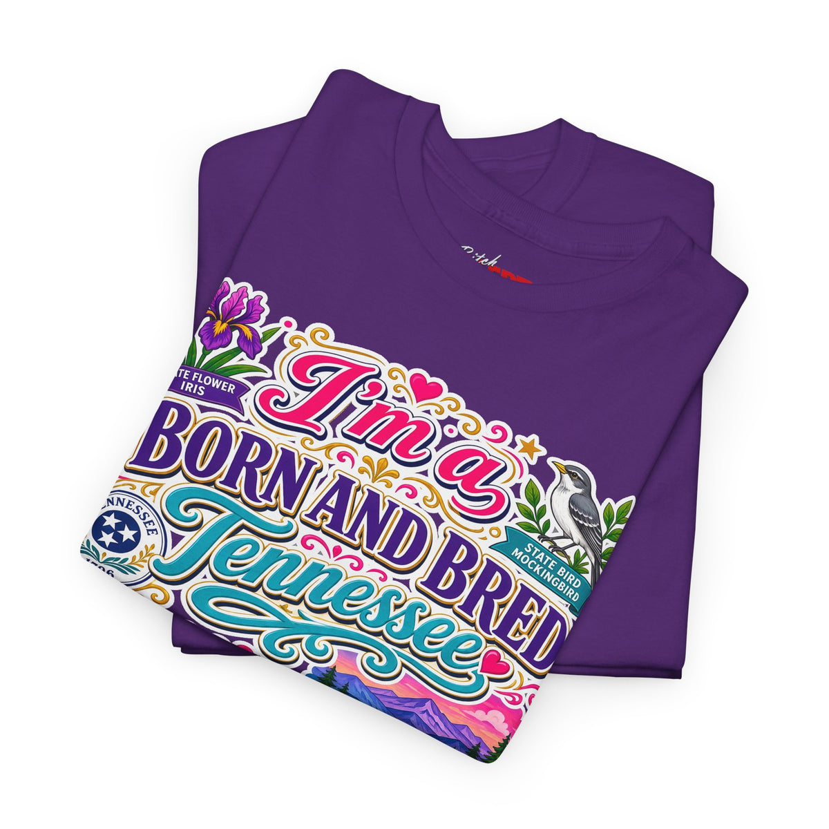 Tennessee Born & Bred Tee — Colorful State Pride Graphic T-Shirt