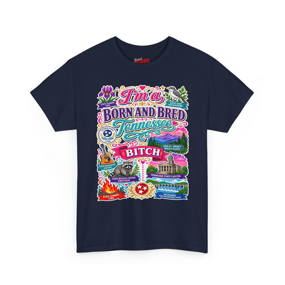 Tennessee Born & Bred Tee — Colorful State Pride Graphic T-Shirt