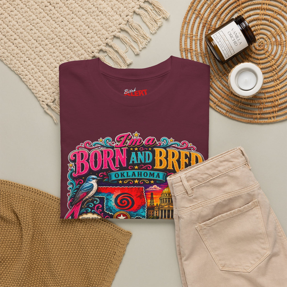 Oklahoma Born and Bred Bitch Tee