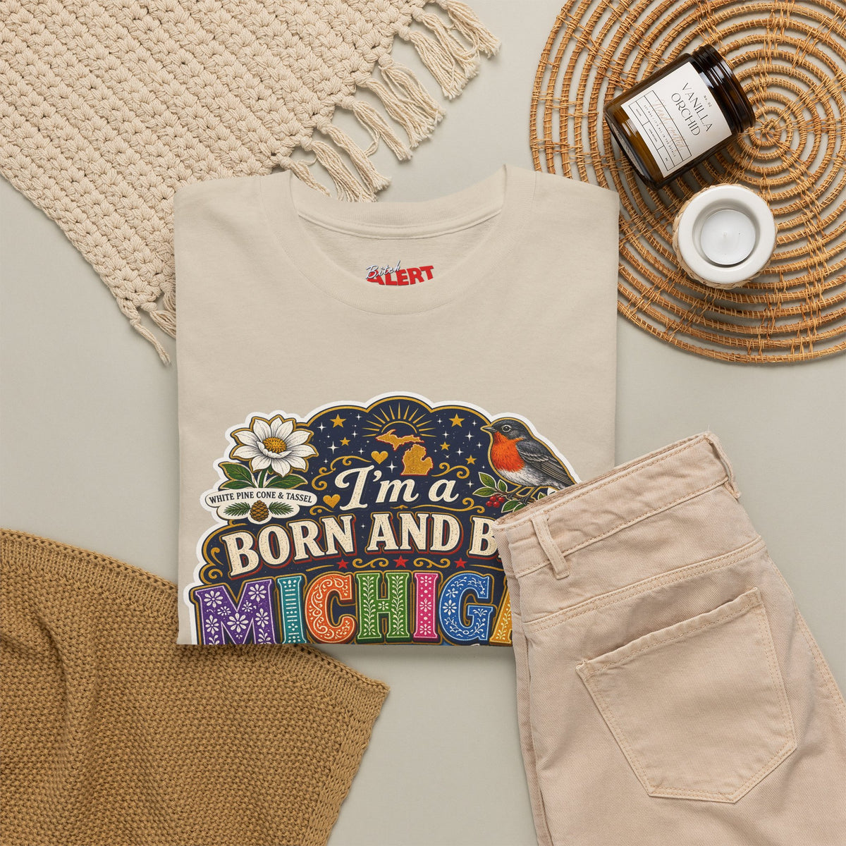 Michigan Born and Bred Tee — "I'm a Born and Bred Michigan Bitch" Graphic T‑Shirt