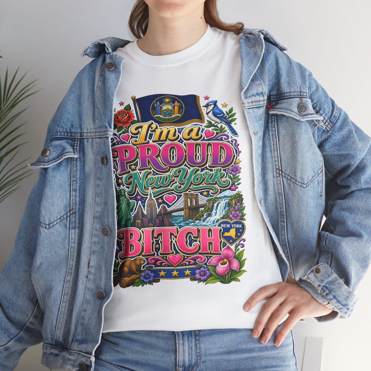 New Yorker Proud Graphic Tee — "I'm a Proud New York Bitch"