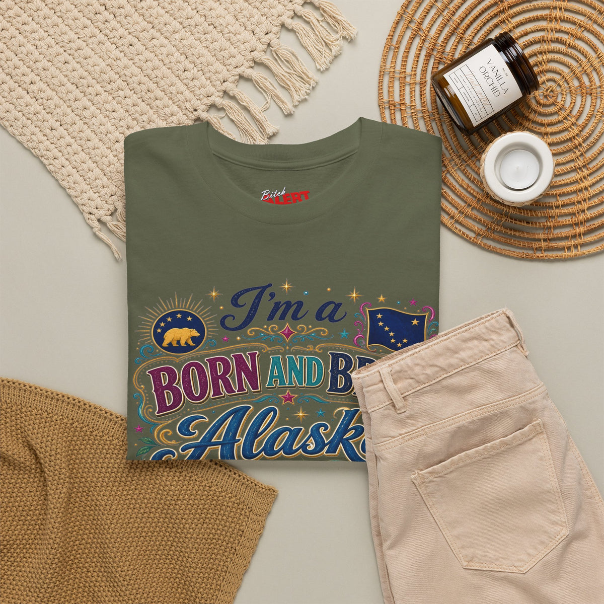Born and Bred Alaska Bitch T-Shirt — Funny Alaskan Pride Tee