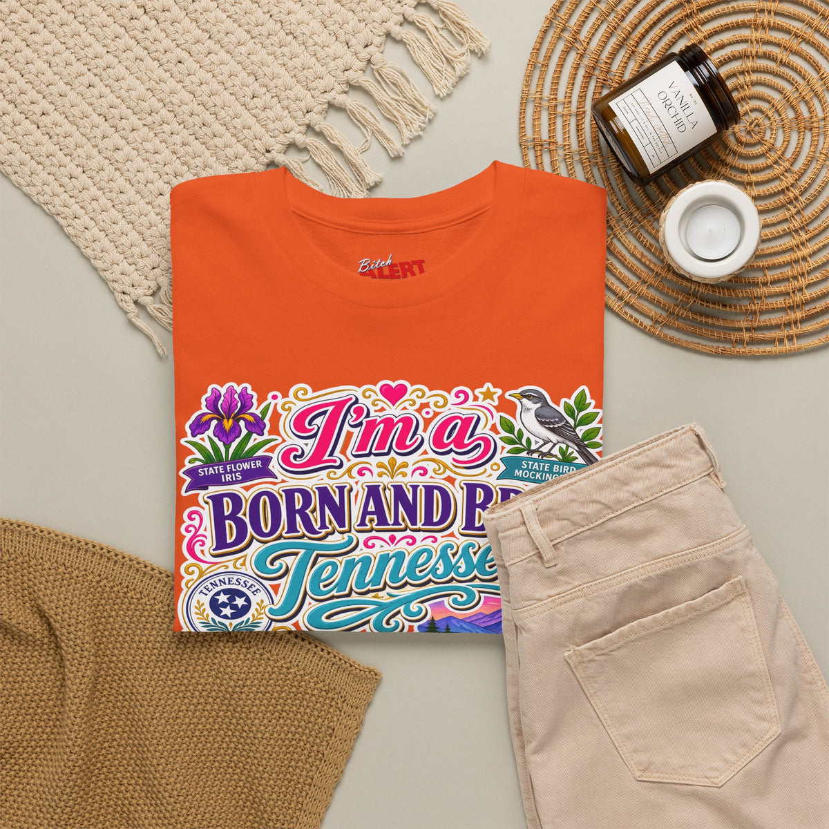 Tennessee Born & Bred Tee — Colorful State Pride Graphic T-Shirt