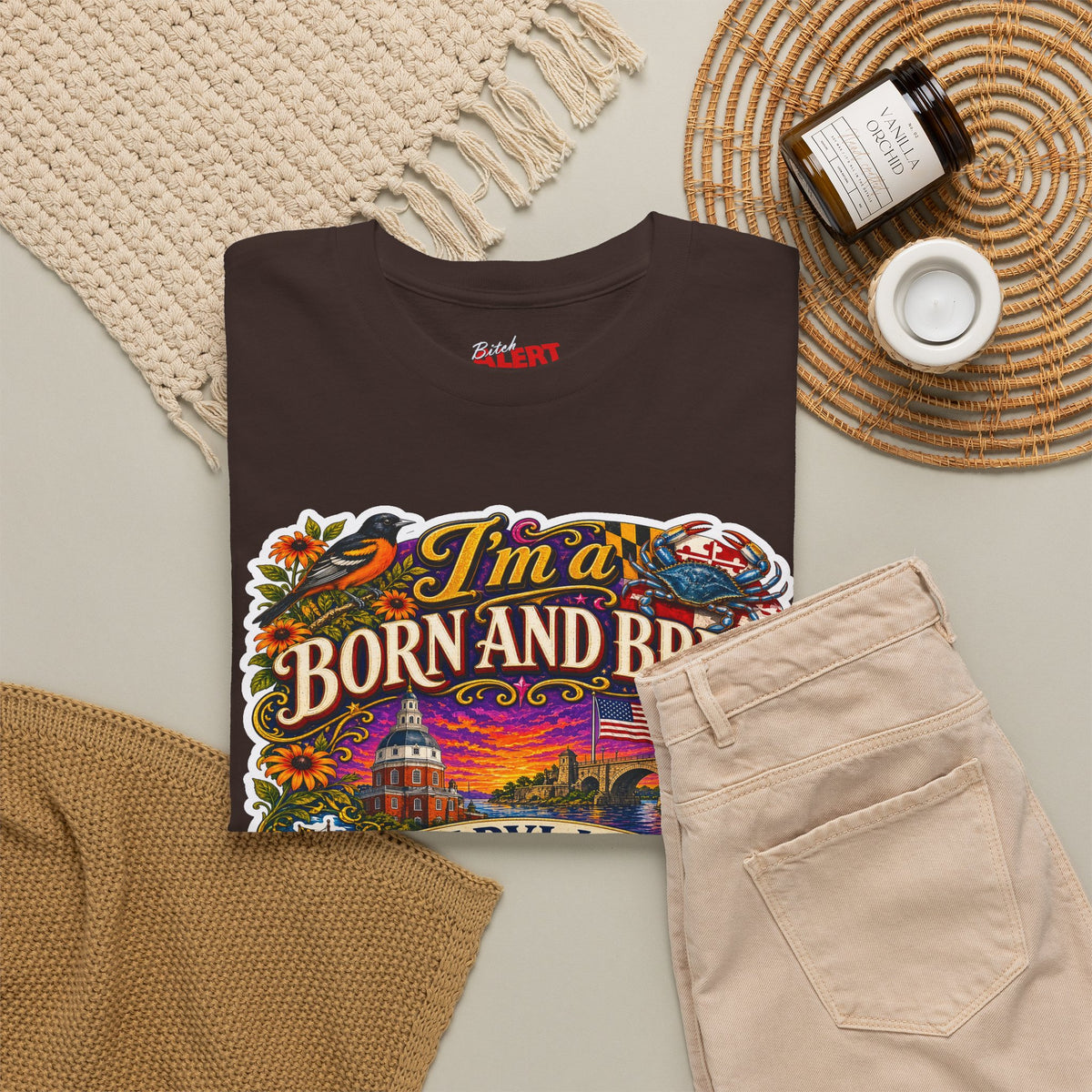 Maryland Born and Bred Tee — "I’m a Born and Bred Maryland Bitch" Graphic T-Shirt