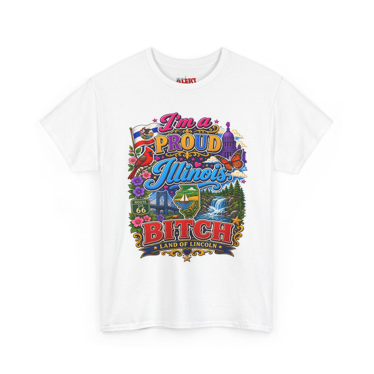 Illinois Proud Bitch T-Shirt – Colorful State Pride Tee
