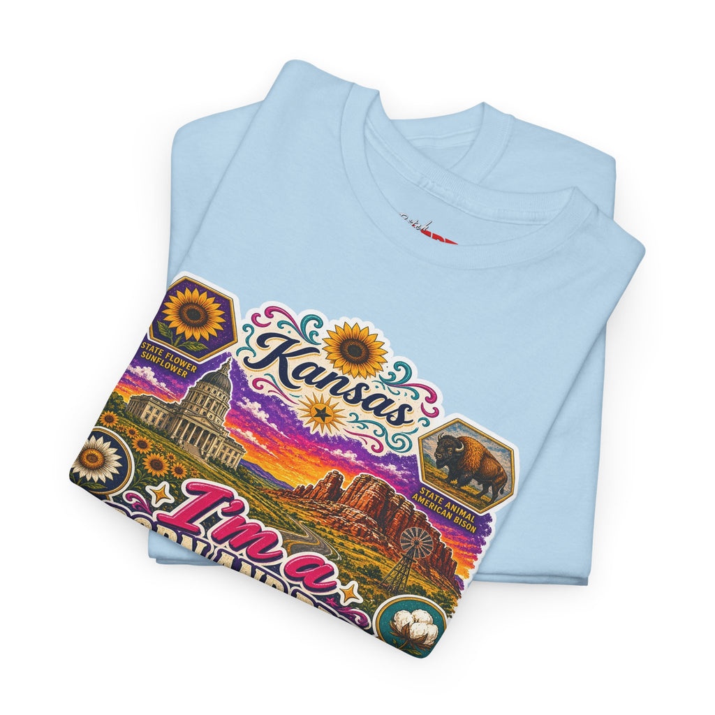 Kansas Born and Bred T-Shirt — "I'm a Born and Bred Kansas Bitch" Graphic Tee