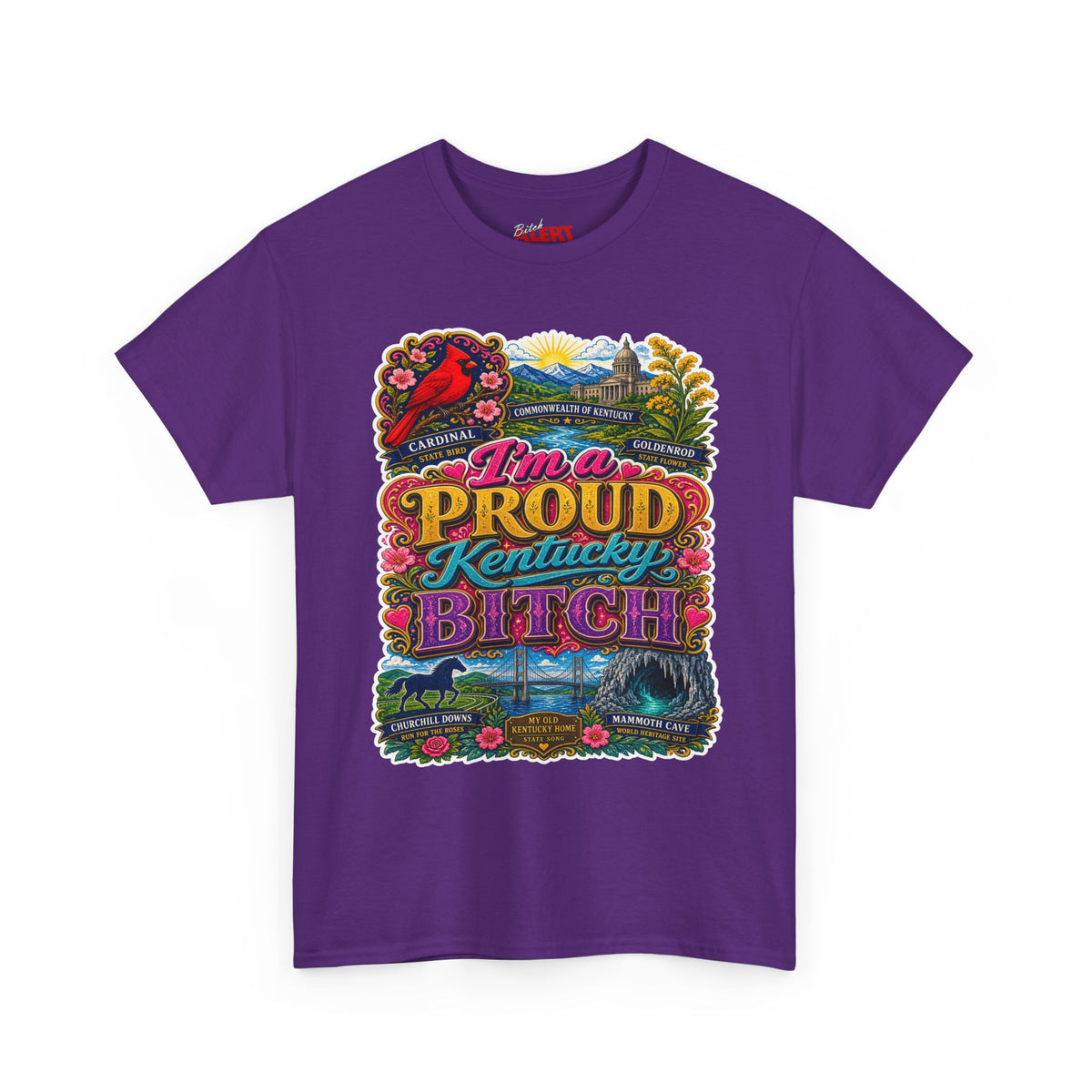 Proud Kentucky Bitch T-Shirt — Colorful State Tee