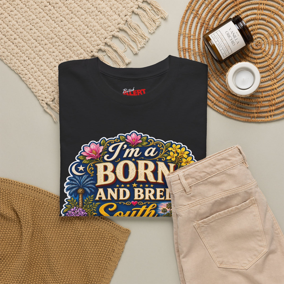 South Carolina Born & Bred Tee — "I'm a Born and Bred South Carolina Bitch" Graphic T-Shirt