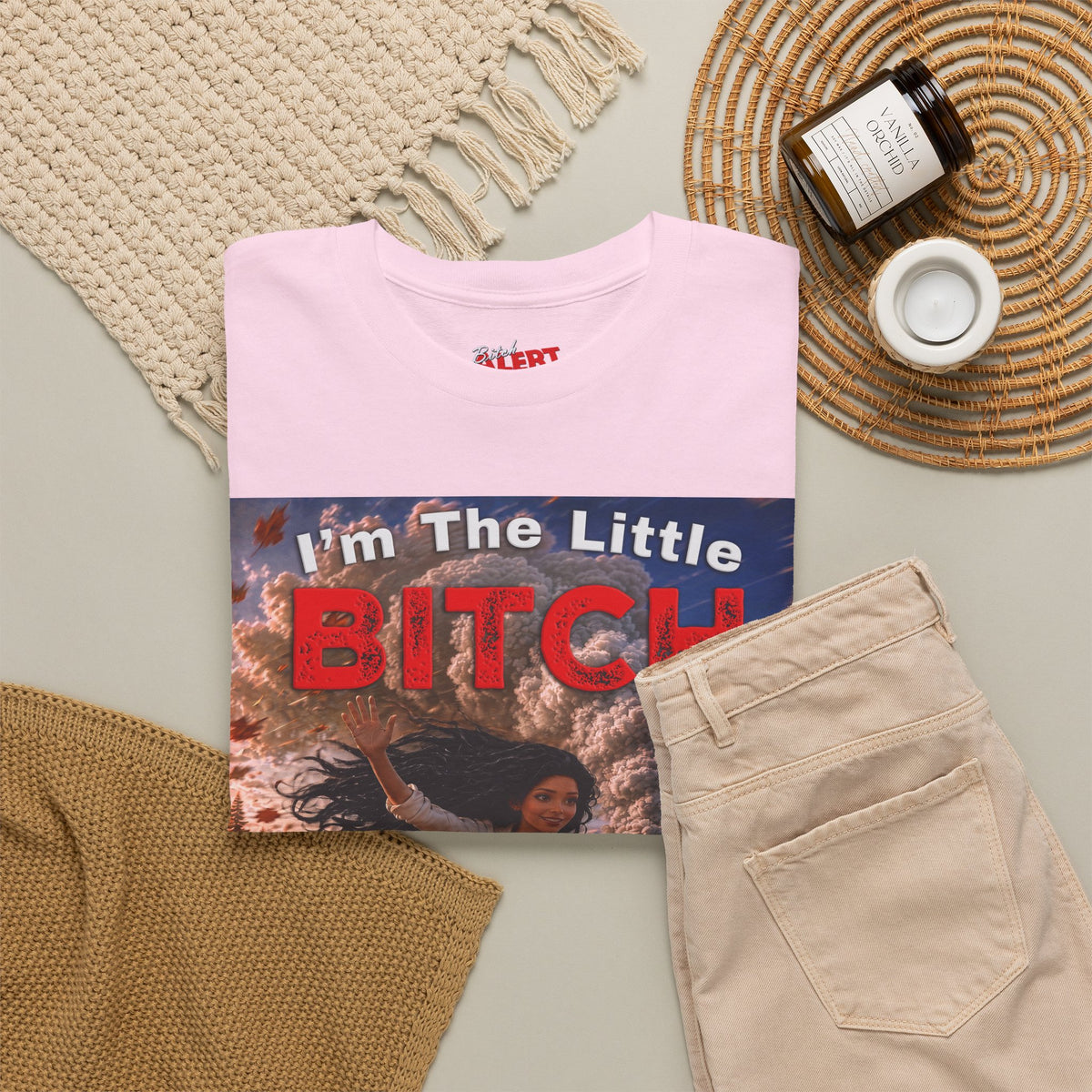 The Little Bitch That Can T‑Shirt - Black Hair