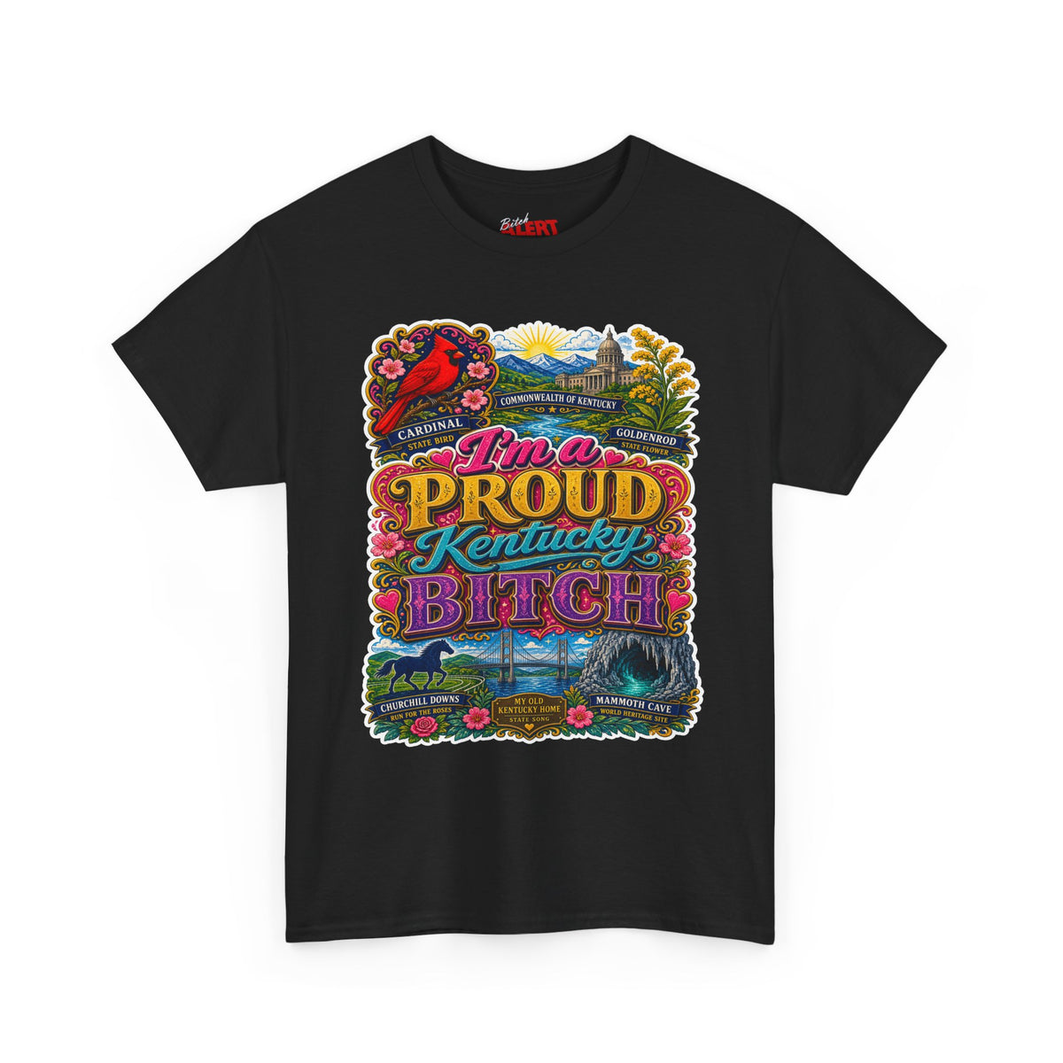Proud Kentucky Bitch T-Shirt — Colorful State Tee