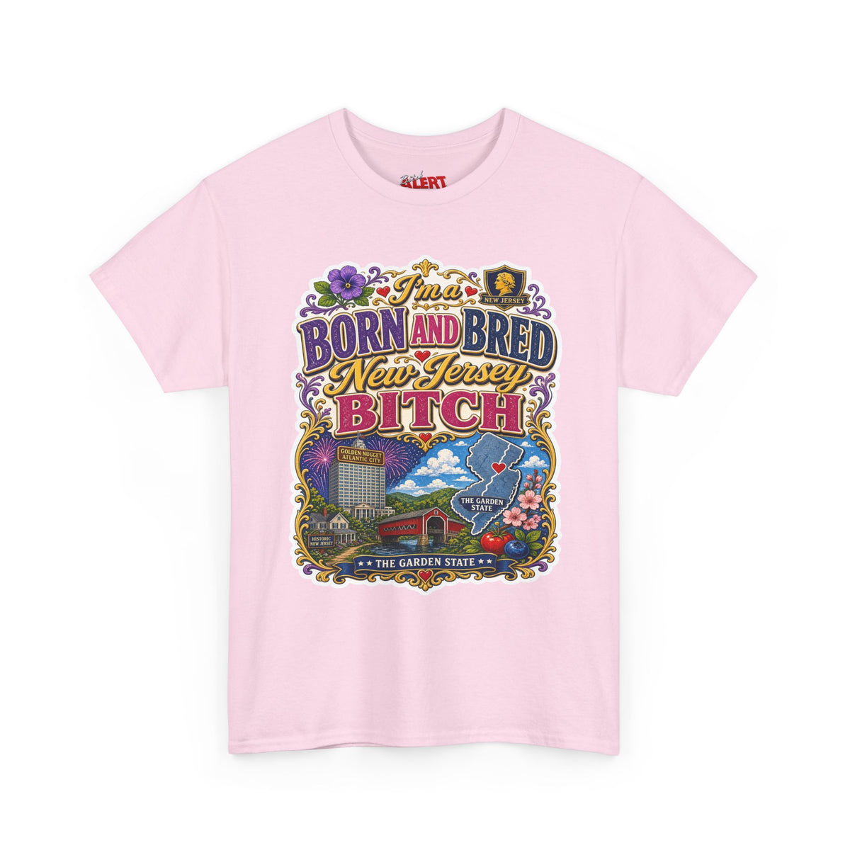 New Jersey Born and Bred Tee — "Born and Bred New Jersey Bitch" Vintage State Pride Shirt