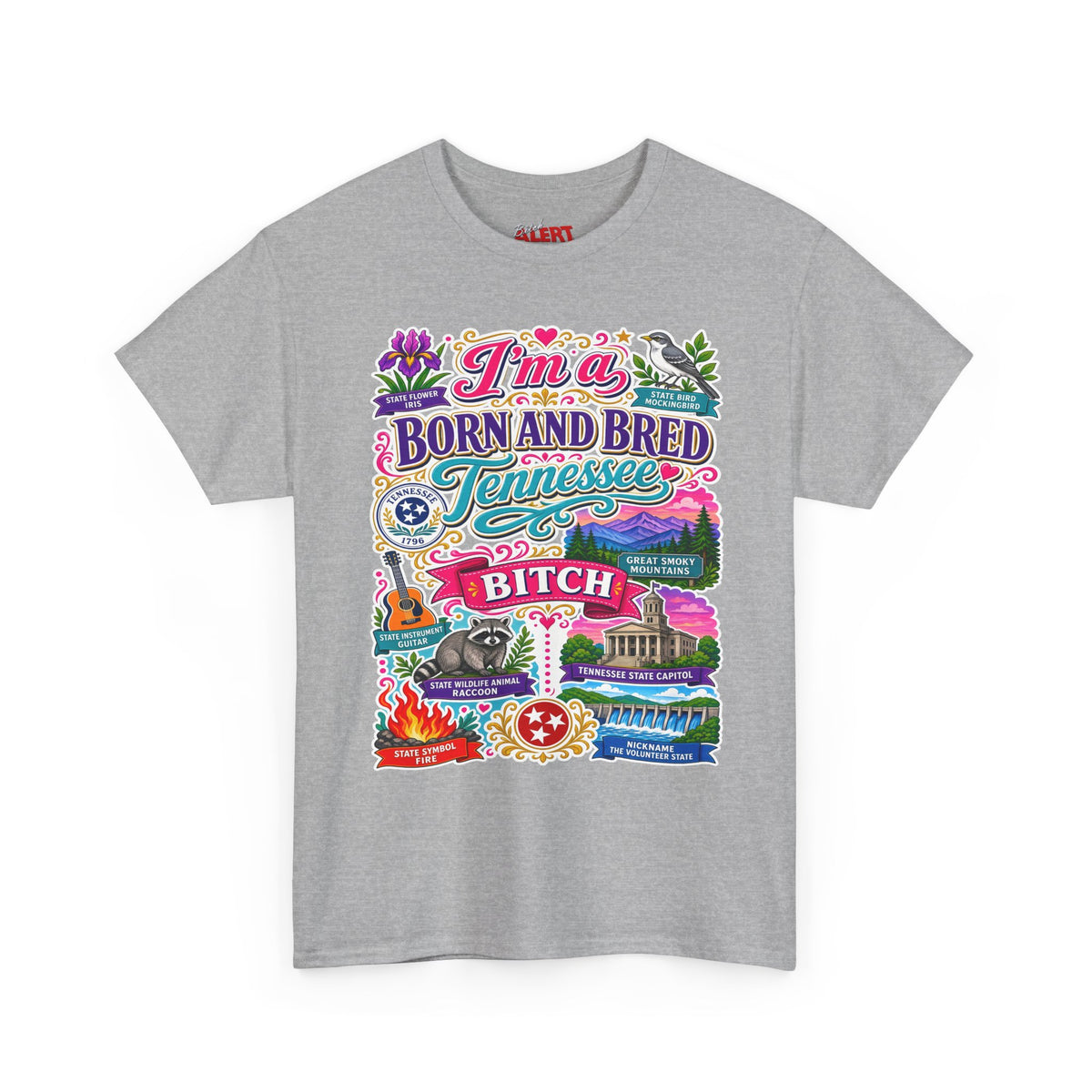 Tennessee Born & Bred Tee — Colorful State Pride Graphic T-Shirt